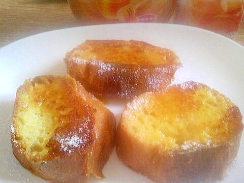 ホエーを入れた卵液で作るフレンチトースト